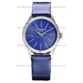 Patek Philippe Calatrava 4997 Ladies Steel Case Blue Dial with Swiss Automatic Movement Watch