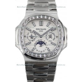 Patek Philippe Nautilus 5740 Perpetual Calendar Stainless Steel White Dial Swiss Replica Watch 