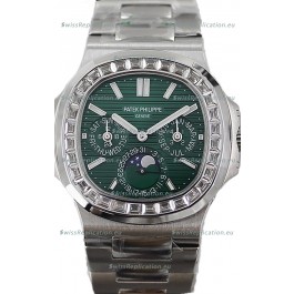 Patek Philippe Nautilus 5740 Perpetual Calendar Stainless Steel Green Dial Swiss Replica Watch 