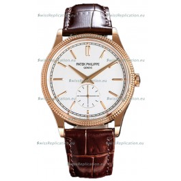 Patek Philippe Calatrava 6119R Rose Gold Casing Watch 1:1 Mirror Replica Watch 