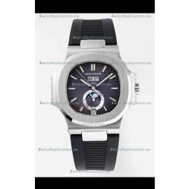 Patek Philippe Nautilus 5726A 1:1 Mirror Swiss Watch Blue Dial Rubber Strap