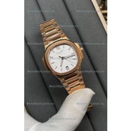 Patek Philippe Nautilus 7118/1200R-001 35MM 1:1 Mirror Swiss Replica Watch in White Dial