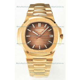 Patek Philippe Super Clone Nautilus 5711/1R-001 in Rose Gold Brown Dial