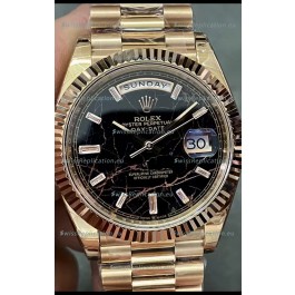 Rolex Day Date Presidential 18K Rose Gold Watch 40MM - Eisenkiesel Dial 1:1 Mirror Quality