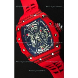 Richard Mille RM53-01 Pablo Mac Donough Red Carbon Case Swiss Replica Watch 