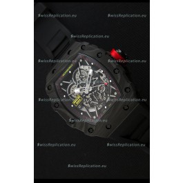 Richard Mille RM35-2 Rafael Nadal Forged Carbon Case with Black Rubber Strap
