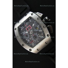 Richard Mille RM011-FM Felipe Massa One Piece Titanium Case Watch in Black Strap