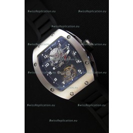 Richard Mille RM001 Evolution Tourbillon Swiss Replica Watch with Brushed Steel Case