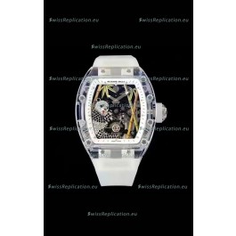 Richard Mille RM26-01 Tourbillon Panda Transparent Sapphires Casing Watch - Super Clone Replica