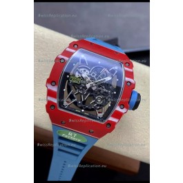Richard Mille RM35-02 Rafael Nadal Carbon Blue Strap with Genuine Tourbillon Super Clone Watch