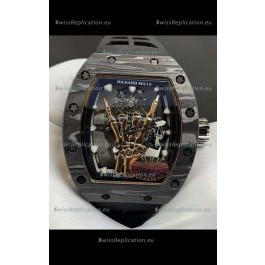Richard Mille RM66 Flying Genuine Tourbillon Black Carbon Superclone Replica Watch 