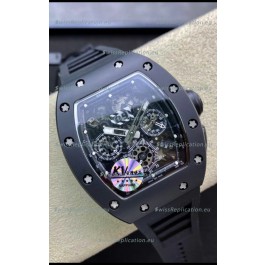 Richard Mille RM011 Felipe Massa 1:1 Mirror Black Ceramic Case Watch 