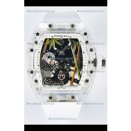 Richard Mille RM26-01 Tourbillon Panda Transparent Sapphires Casing Watch - Super Clone Replica
