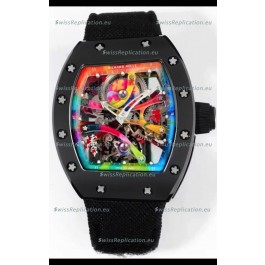 Richard Mille Super Clone RM68-01 Black Ceramic Casing and Strap Tourbillon Swiss Replica