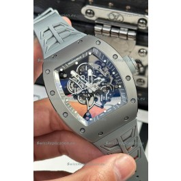 Richard Mille Super Clone RM055 Ceramic/Titanium Grey Casing with Genuine Tourbillon Watch 