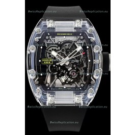 Richard Mille RM35-01 Rafael Nadal Transparent Sapphires Casing with Genuine Tourbillon Super Clone Watch