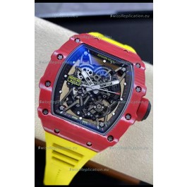 Richard Mille RM35-02 Rafael Nadal Red Carbon Fiber Casing with Genuine Tourbillon Super Clone Watch