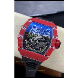 Richard Mille RM35-02 Rafael Nadal Red Carbon Fiber Casing with Genuine Tourbillon Super Clone Watch
