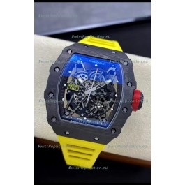 Richard Mille RM35-02 Rafael Nadal Carbon Fiber Casing with Genuine Tourbillon Super Clone Watch