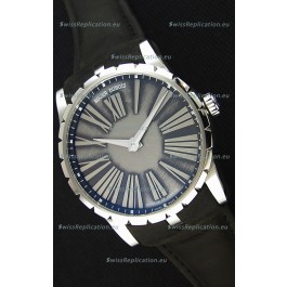 Roger Dubuis Excalibur Steel Case Grey Dial Swiss Replica Watch