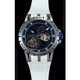 Roger Dubuis Excalibur Spider Flying Tourbillon Skeleton Titanium Casing 1:1 Mirror Swiss Watch