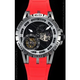 Roger Dubuis Excalibur Spider Flying Tourbillon Skeleton Titanium Casing 1:1 Mirror Swiss Watch