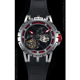 Roger Dubuis Excalibur Spider Flying Tourbillon Skeleton Titanium Casing 1:1 Mirror Swiss Watch