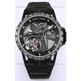 Roger Dubuis Excalibur Spider Pirelli Edition Titanium 1:1 Genuine Tourbillon Replica Watch 