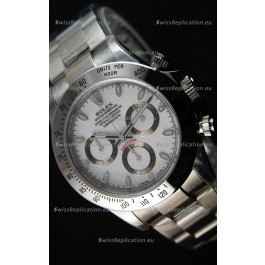 Rolex Cosmograph Daytona 116520 White Dial Original Cal.4130 Movement - Ultimate 904L Steel Watch 