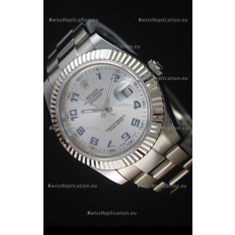 Rolex Datejust II 41MM with Cal.3136 Movement Swiss Replica Watch in Arabic Numerals