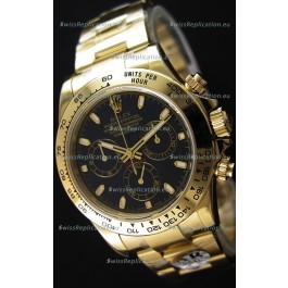 Rolex Cosmograph Daytona 116528 Yellow Gold Original Cal.4130 Movement - Improved Ultimate 904L Steel Watch
