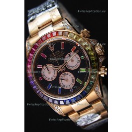 Rolex Cosmograph Daytona 116595RBOW Rose Gold 1:1 Mirror Cal.4130 Movement - Ultimate 904L Steel Watch
