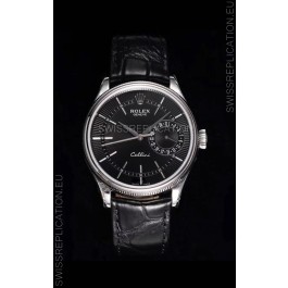 Rolex Cellini Date Ref#50519 Replica 1:1 Mirror 904L Steel Watch Black Dial