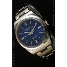 Rolex Oyster Perpetual Japanese Replica Watch - Blue Dial in 39MM Casing