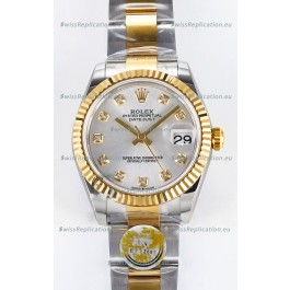 Rolex Super Clone Datejust ETA 2688 Movement 31MM Two Tone Yellow Gold Swiss Silver Dial