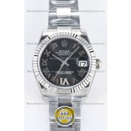 Rolex Super Clone Datejust ETA 2688 Movement 31MM Stainless Steel Grey Dial Watch 