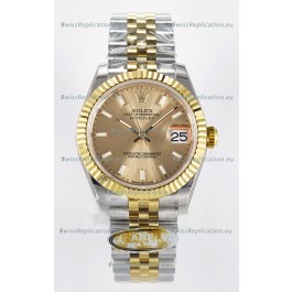 Rolex Super Clone Datejust ETA 2688 Movement 31MM Two Tone Yellow Gold Watch and Dial