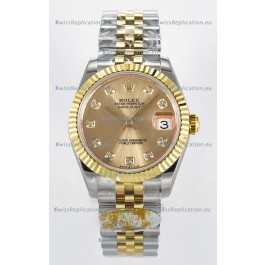 Rolex Super Clone Datejust ETA 2688 Movement 31MM Two Tone Yellow Gold Casing and Dial 