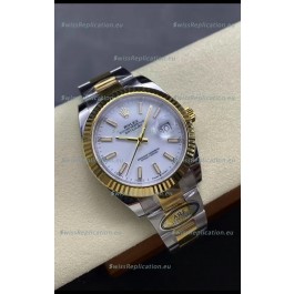 Rolex Datejust M126333 41MM ETA3235 72 Hours Power White Dial Oyster 1:1 Mirror Replica Yellow Gold 904L Steel