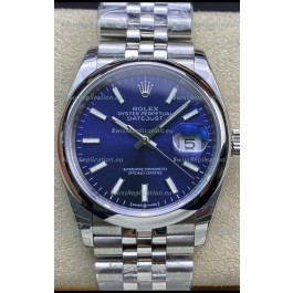Rolex Datejust 126200-0006 36MM Swiss 1:1 Mirror Swiss Replica in 904L Steel in Blue Dial