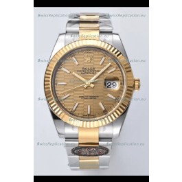Rolex Datejust Cal.3235 Movement 1:1 Mirror Replica 904L Steel 41MM - Gold Fluted Motif Dial