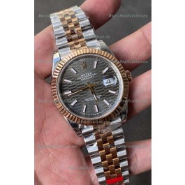 Rolex Datejust Cal.3235 Movement 1:1 Mirror Replica 904L Steel 41MM - Grey Fluted Motif Dial