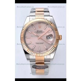 Rolex Datejust Cal.3235 Movement 1:1 Mirror Replica 904L Steel 41MM Two Tone Rose Gold Casing
