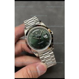 Rolex Day Date Presidential Stainless Steel Olive Green Arab Dial Watch 40MM - 1:1 Mirror Quality