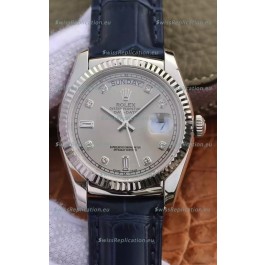 Rolex Day Date 904L Steel Casing Watch in Grey Dial 36MM - 1:1 Mirror Quality 