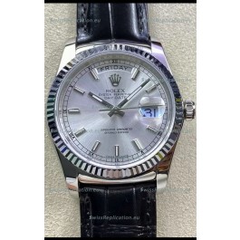 Rolex Day Date 904L Steel Casing Watch in Steel Dial 36MM - 1:1 Mirror Quality 