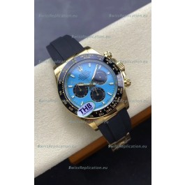 Rolex Daytona Super Clone 126518LN Yellow Gold Turquoise Dial Original Cal.4131 Movement