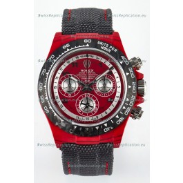 Rolex Daytona Edition Watch in Red Dial Red Carbon Casing 1:1 Mirror Replica