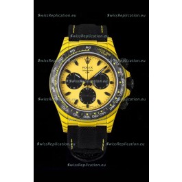 Rolex Cosmograph Daytona DiW BUMBLEBEE Edition Carbon Fiber Watch - Cal.4130 Movement 