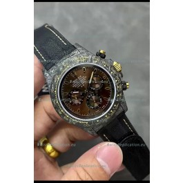 Rolex Cosmograph Daytona DiW COLOR CHANGING Edition Brown Gold Carbon Fiber Replica Watch 
